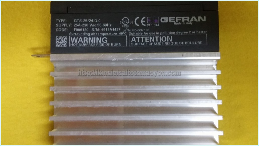 GEFRAN GTS-25/24-D-0 F000120 25A 230VAC KATI HAL RÖLESİ
